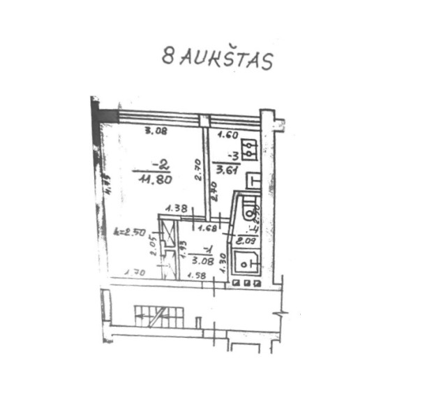 Nuomojamas butas M. Riomerio g., Kauno m., Kauno m. sav., 20.58 m2 ploto, 1 kambariai 15