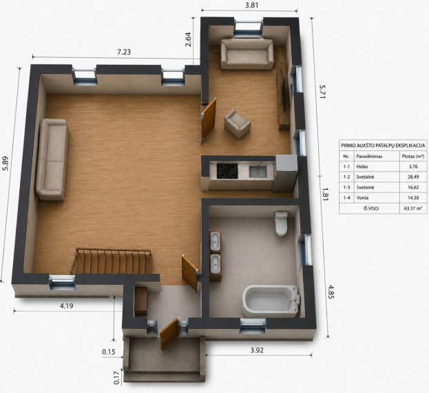 Parduodamas namas Naujanerių Sodų 4-oji g., Vilniaus m., Vilniaus m. sav., 165.95 m2 ploto, 2 aukštai 30