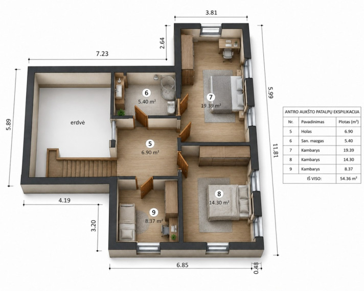 Parduodamas namas Naujanerių Sodų 4-oji g., Vilniaus m., Vilniaus m. sav., 165.95 m2 ploto, 2 aukštai 31