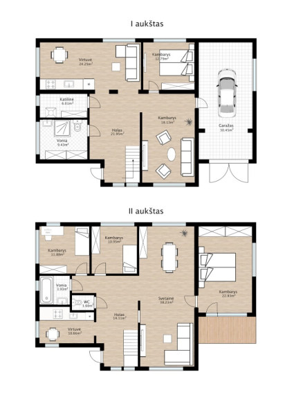 Parduodamas namas Mažoji g., Karmėlavos mstl., Kauno r. sav., 239.57 m2 ploto, 2 aukštai 27