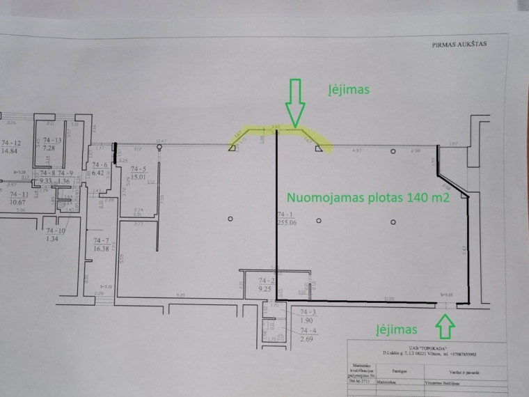 Nuomojamos kitos paskirties patalpos Laisvės pr. , Pašilaičiai, Vilniaus m., Vilniaus m. sav., 140 m2 ploto 13