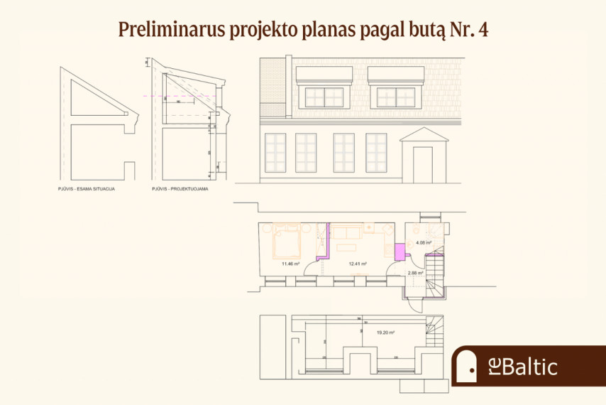 Parduodamas butas Trakų g., Vilniaus m., Vilniaus m. sav., 83 m2 ploto, 4 kambariai 4
