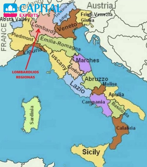  Parduodama 40 kv.m. studija su vaizdu į kalnus, Lombardija (Šiaurės Italija)  2