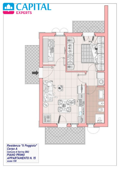Parduodami 70 kv.m. apartamentai per 2 aukštus su vaizdu į kalnus, Lombardija (Šiaurės Italija)  18