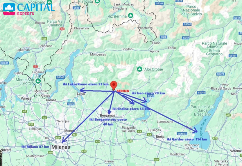 Parduodami 70 kv.m. apartamentai per 2 aukštus su vaizdu į kalnus, Lombardija (Šiaurės Italija)  20