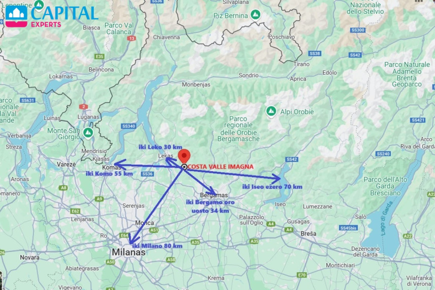 Parduodami 60 kv.m. apartamentai kalnuose, Lombardija (Šiaurės Italija)  23