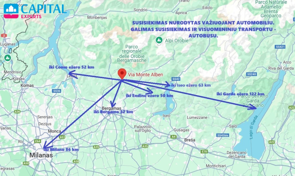 Parduodama 75 kv.m. vila per 2 aukštus su vaizdu į kalnus, Lombardija (Šiaurės Italija)  4