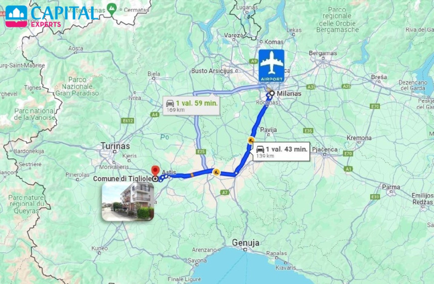 Parduodamas 3 kambarių butas su balkonais, Pjemonte (Šiaurės Italija)  33