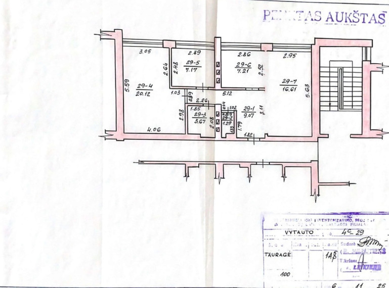 Parduodamas butas Vytauto g., Tauragės m., Tauragės r. sav., 65.14 m2 ploto, 3 kambariai 15