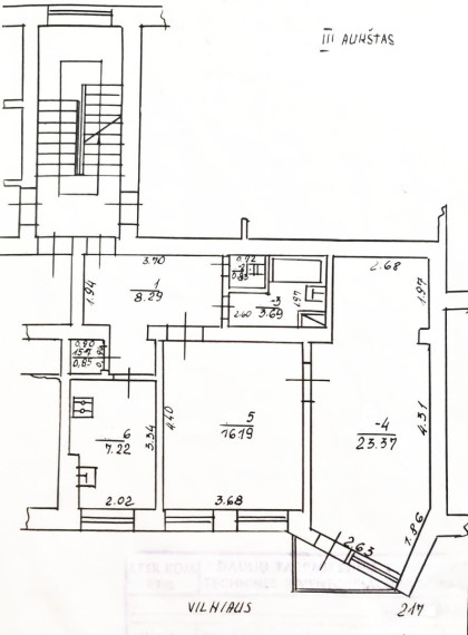 Parduodamas butas Vilniaus g., Centras, Šiaulių m., Šiaulių m. sav., 60.44 m² ploto 2 kambariai 32
