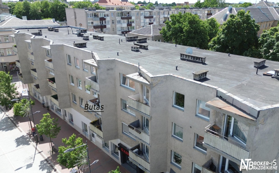 Parduodamas butas Vilniaus g., Centras, Šiaulių m., Šiaulių m. sav., 60.44 m² ploto 2 kambariai 40