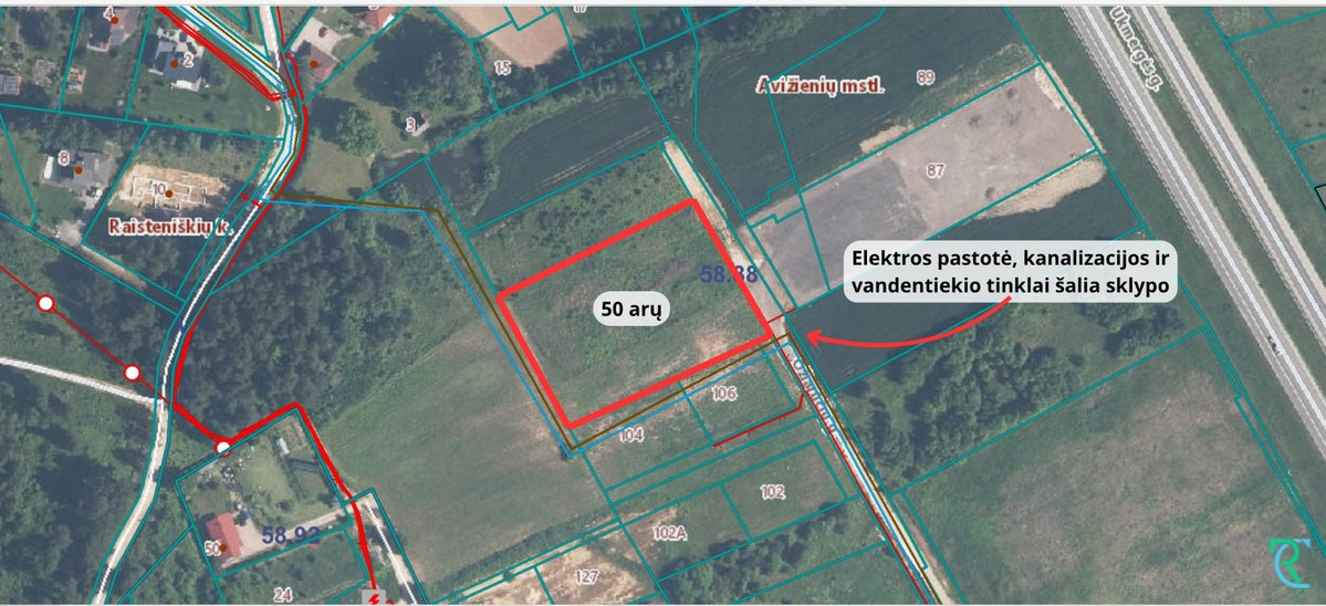 Parduodamas kitos paskirties sklypas Vilniaus r. sav., Avižienių mstl., Ožiarūčių, 50 a ploto 7