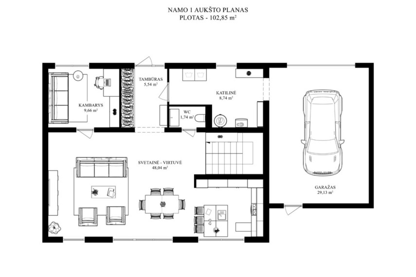 Parduodamas namas Padvarės g., Vilniaus m., Vilniaus m. sav., 174 m2 ploto, 2 aukštai 36
