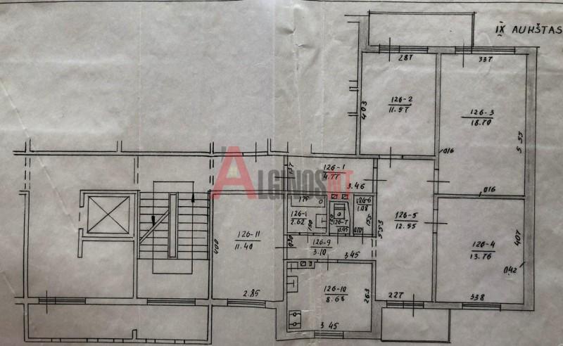 Parduodamas butas Jūrininkų pr., Bandužiai, Klaipėdos m., Klaipėdos m. sav., 89 m² ploto 4 kambariai 1