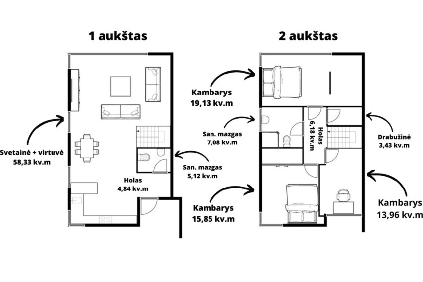 Parduodamas namas Lengvenio g., Vilniaus m., Vilniaus m. sav., 135 m2 ploto, 2 aukštai 16