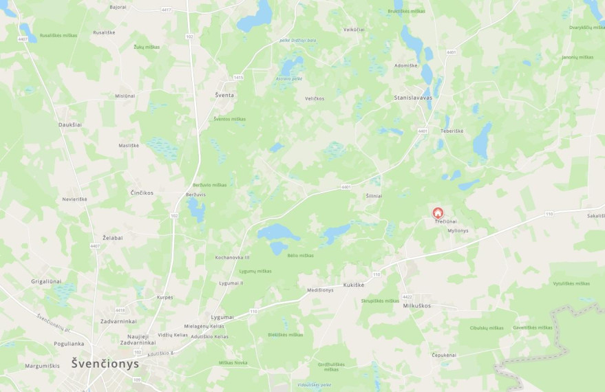 Parduodamas namas Trečiūnų k., Švenčionių r. sav., 57.03 m² ploto 1 kambarys 30