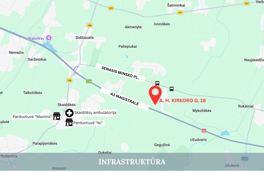 Parduodamas namas Adomo Honorio Kirkoro g., Bareikiškių k., Vilniaus r. sav., 186.54 m2 ploto, 1 aukštai 34