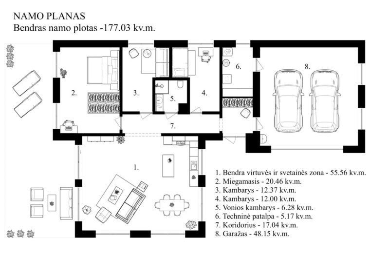 Parduodamas namas Skynimų k., Trakų r. sav., 177.03 m2 ploto, 1 aukštai 33