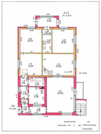 Parduodamas namas Kernavės g., Kauno m., Kauno m. sav., 101.76 m2 ploto, 1 aukštai 13