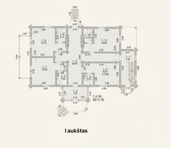 Parduodamas namas Malūno g., Laukžemės k., Kretingos r. sav., 339.64 m2 ploto, 2 aukštai 9