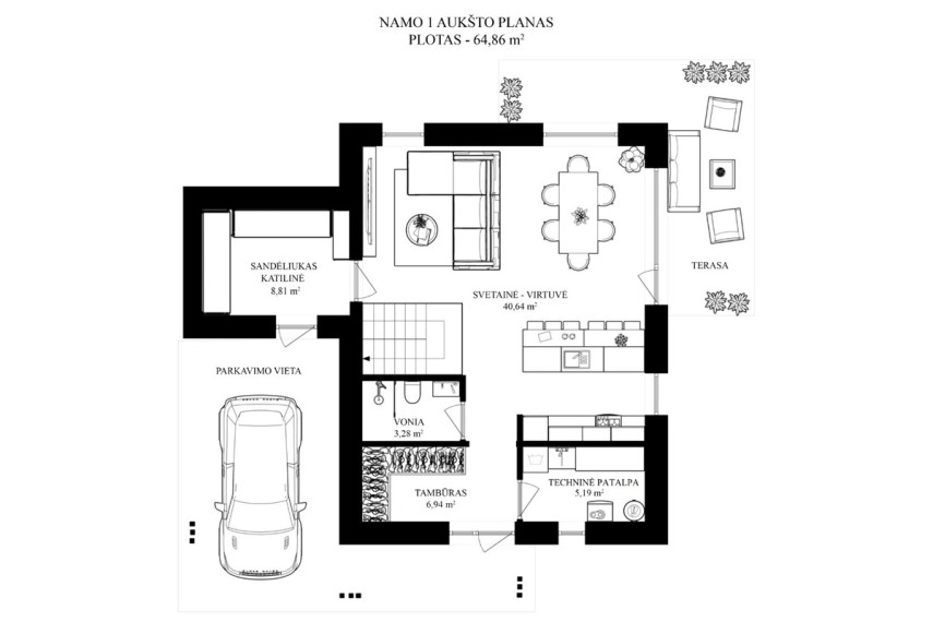 Parduodamas namas Juodupio g., Vilniaus m., Vilniaus m. sav., 116.7 m2 ploto, 2 aukštai 11