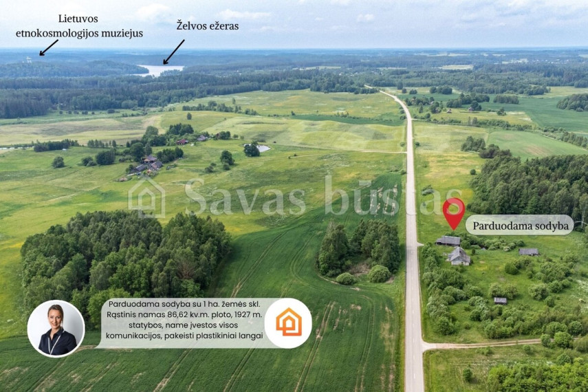 Parduodamas namas Gudelių g., Gudelių k., Jurbarko r. sav., 86.82 m2 ploto, 1 aukštai 1