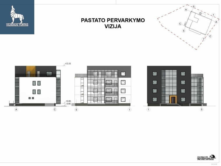 Parduodamas namas Kaimelio g., Fabijoniškės, Vilniaus m., Vilniaus m. sav., 758 m2 ploto, 4 aukštai 1