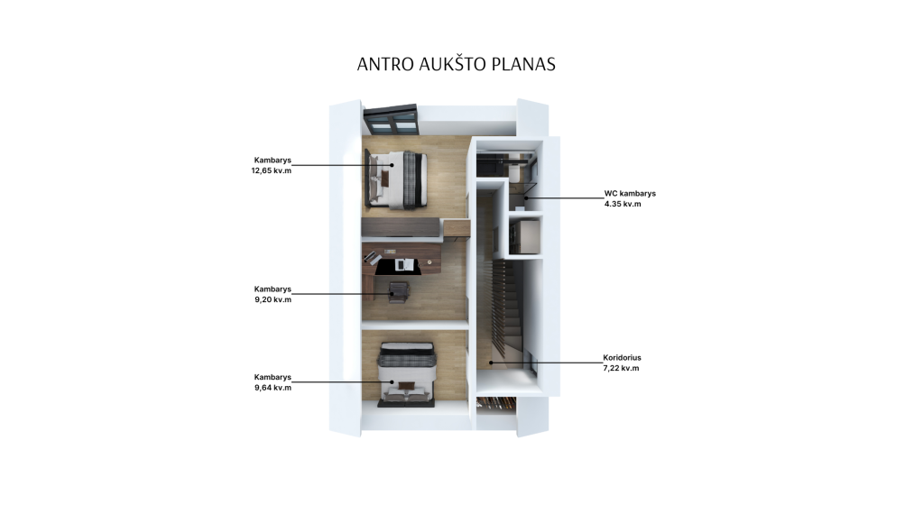 Parduodamas namas Vaivorykštės g., Palangos m., Palangos m. sav., 81 m² ploto 4 kambariai 4