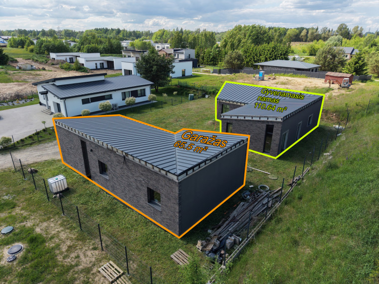 Parduodamas namas Žalioji g., Saldenės k., Vilniaus r. sav., 110.64 m2 ploto, 1 aukštai 3