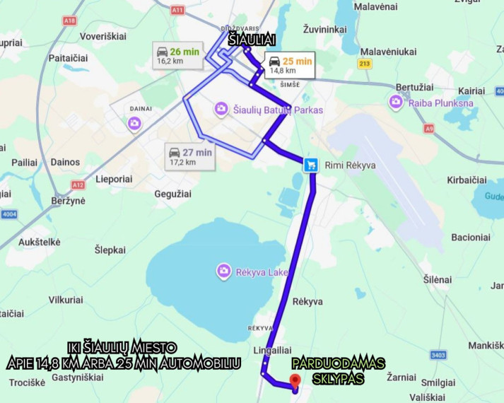 Parduodamas  sklypas Rasos g., Lingailių k., Šiaulių r. sav., 7.67 a ploto 8