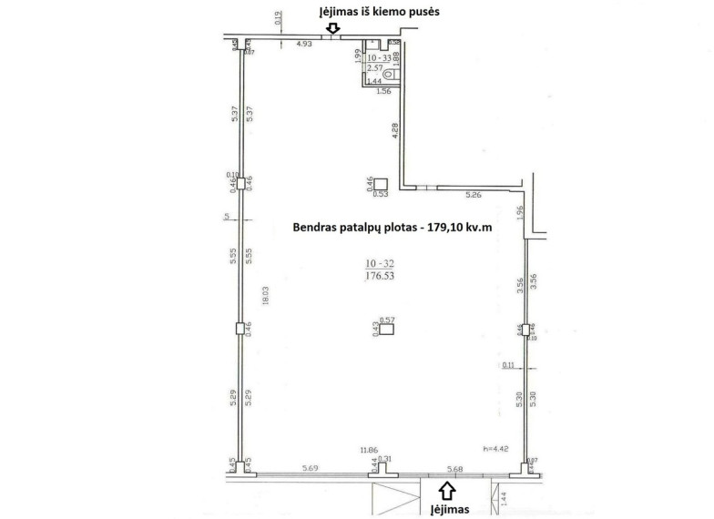 Nuomojamos  patalpos Vytenio g., Naujamiestis, Vilniaus m., Vilniaus m. sav., 179.1 m2 ploto 8