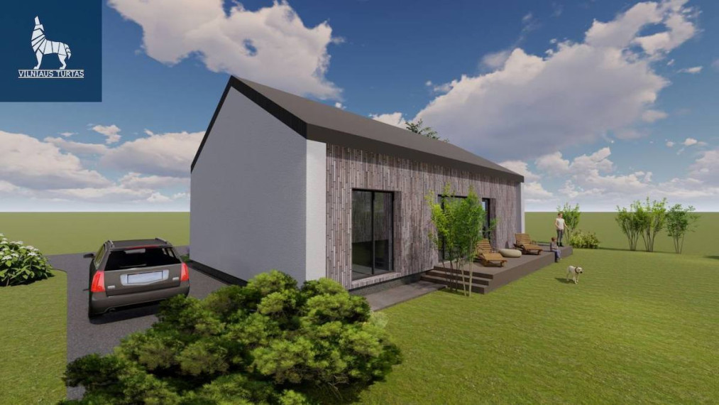 Parduodamas namas Kaštonų g., Kalvelių k., Vilniaus r. sav., 80 m2 ploto, 1 aukštai 1