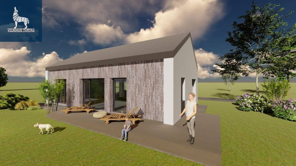 Parduodamas namas Kaštonų g., Kalvelių k., Vilniaus r. sav., 80 m2 ploto, 1 aukštai 3