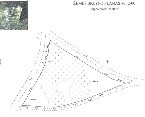 Parduodamas  sklypas Brazavo k., Kalvarijos sav., 1057.99 a ploto 3