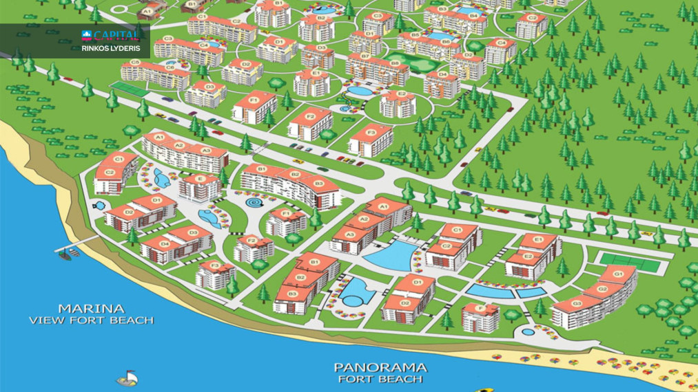 Parduodamas2 kambarių, bendras plotas 70 kv.m butas Sveti Vlase 16
