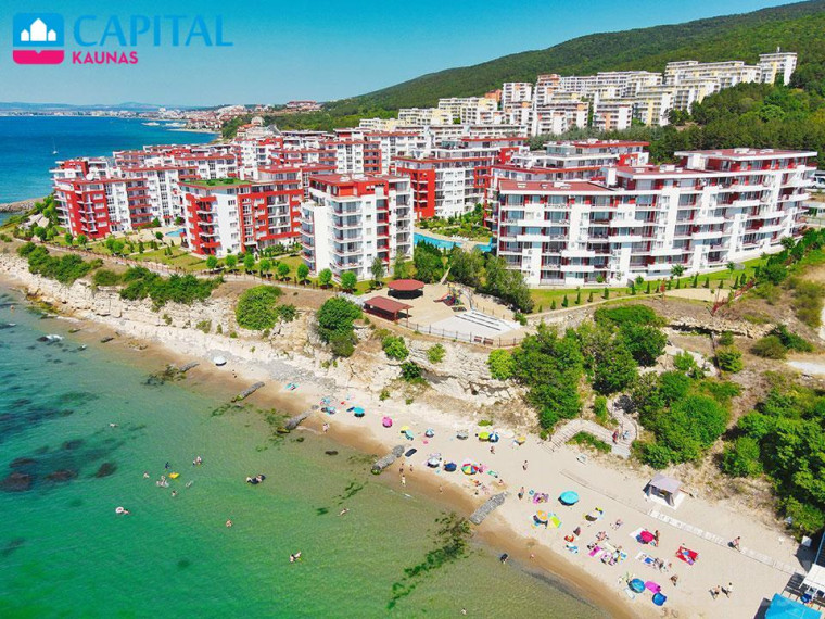 3 kambarių apartamentai, komplekse ant jūros kranto, Sveti Vlas, Bulgarijoje 1