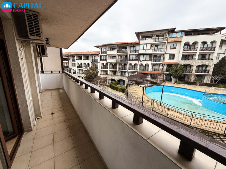 2 kambarių apartamentai, 1-oje eilėje nuo jūros, saulėtoje Bulgarijoje 4