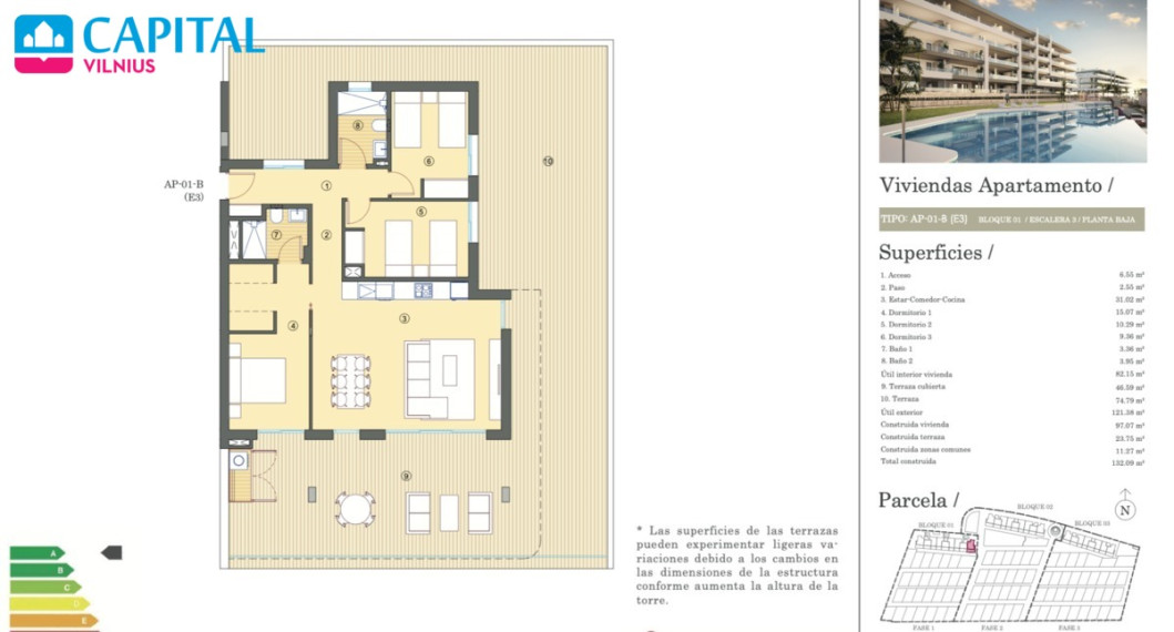 Dviejų miegamųjų butas su vaizdu į jūrą už 230 000€! 16