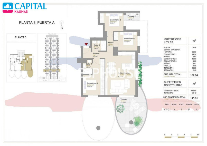 Parduodamas butas Avenida de Rumanía, 32 , 116.00 kv.m ploto, 3 kambariai 31