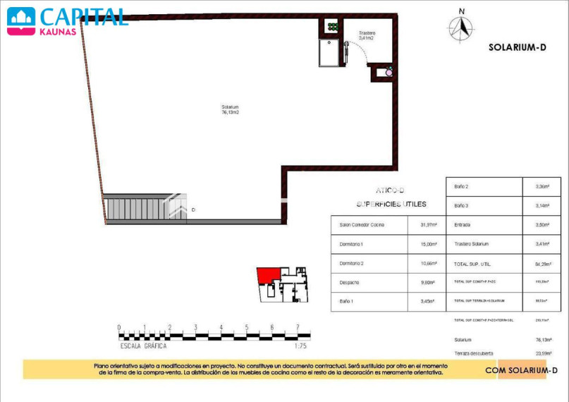 Parduodamas butas Calle del Mar, 1 , 118.00 kv.m ploto, 3 kambariai 20