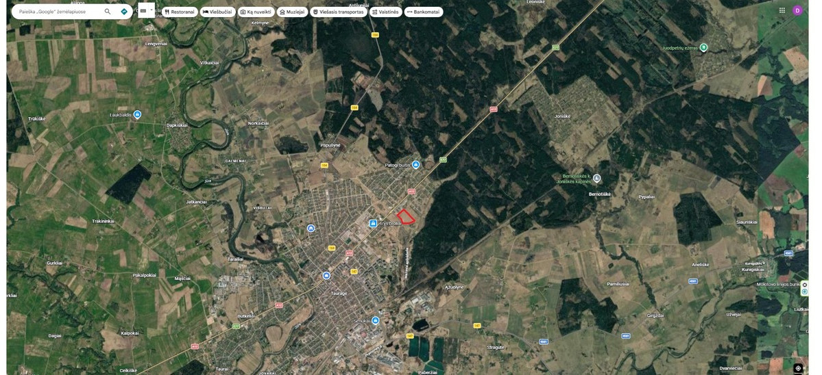 Parduodamas  sklypas Skroblų g., Tauragės m., Tauragės r. sav., 575.07 a ploto 9