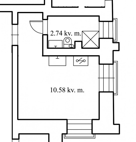 Parduodamas butas Liepų tak., Palangos m., Palangos m. sav., 13.32 m2 ploto, 1 kambariai 9