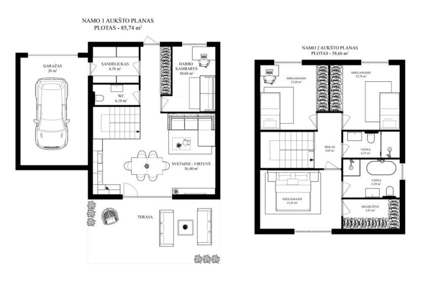 Parduodamas namas Pakalnių k., Vilniaus r. sav., 144 m² ploto 5 kambariai 3