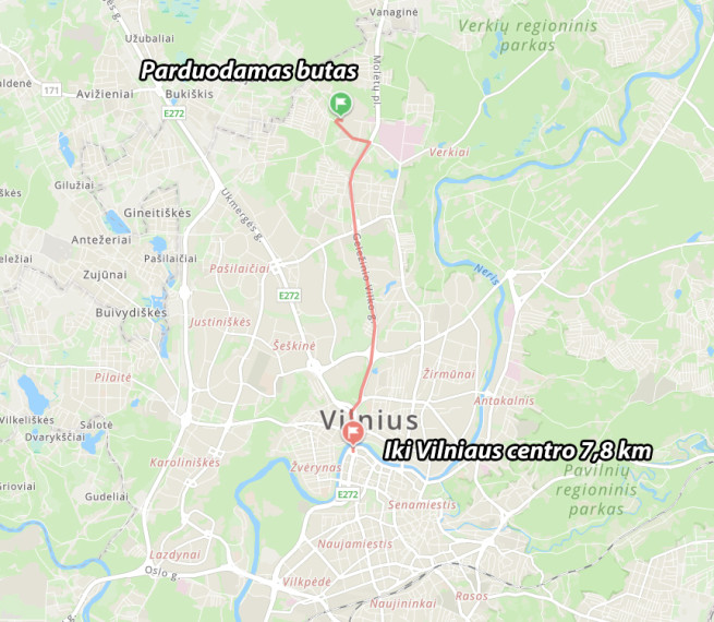 Parduodamas butas Bajorų kel., Vilniaus m., Vilniaus m. sav., 32.16 m2 ploto, 1 kambariai 23