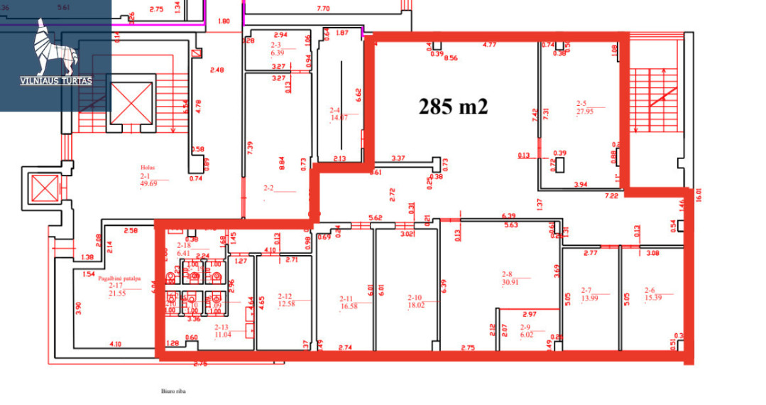 Nuomojamos administracinės patalpos Savanorių pr., Vilkpėdė, Vilniaus m., Vilniaus m. sav., 285 m2 ploto 6