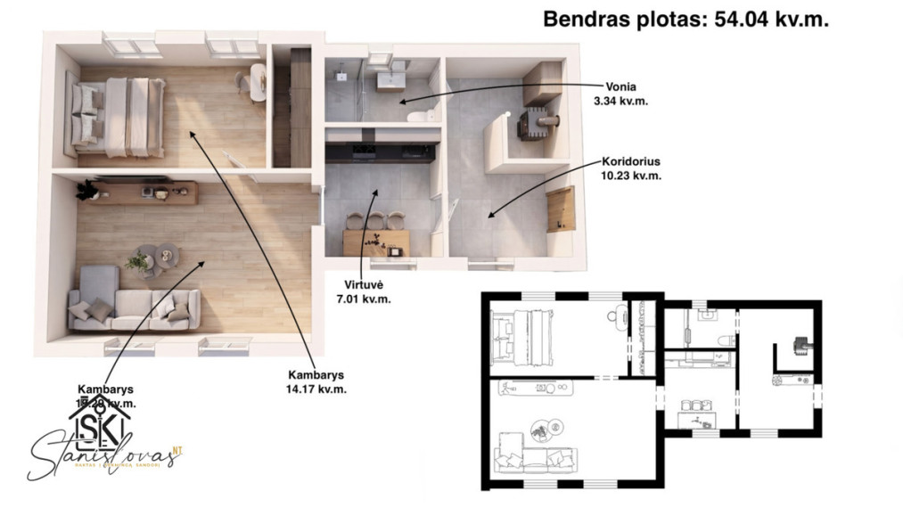 PARDUODAMAS 3 KAMBARIŲ BUTAS ŠILUTĖJE, LIETUVININKŲ G. 51A 11