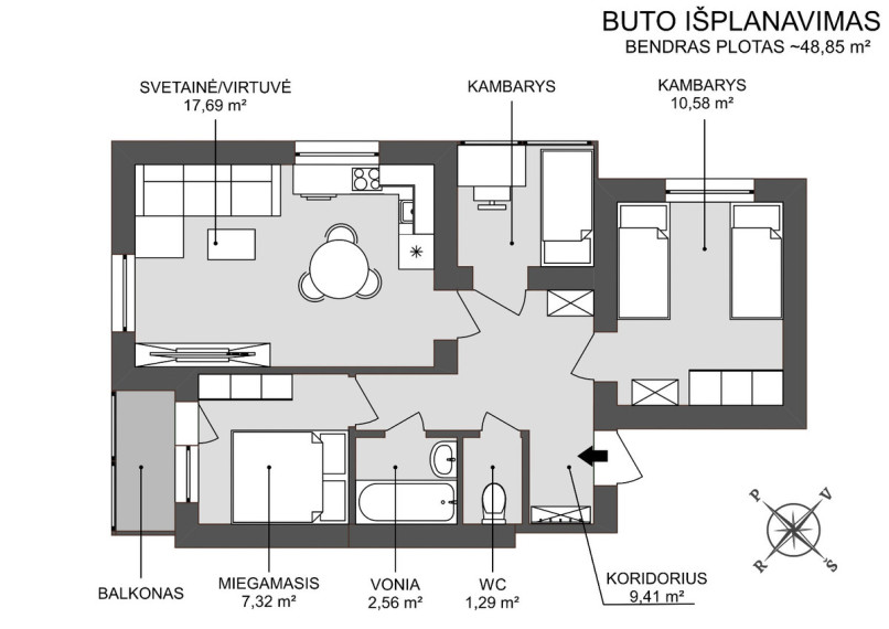 Parduodamas butas Gintaro Įlankos g., Neringos m., Neringos sav., 59 m2 ploto, 4 kambariai 15