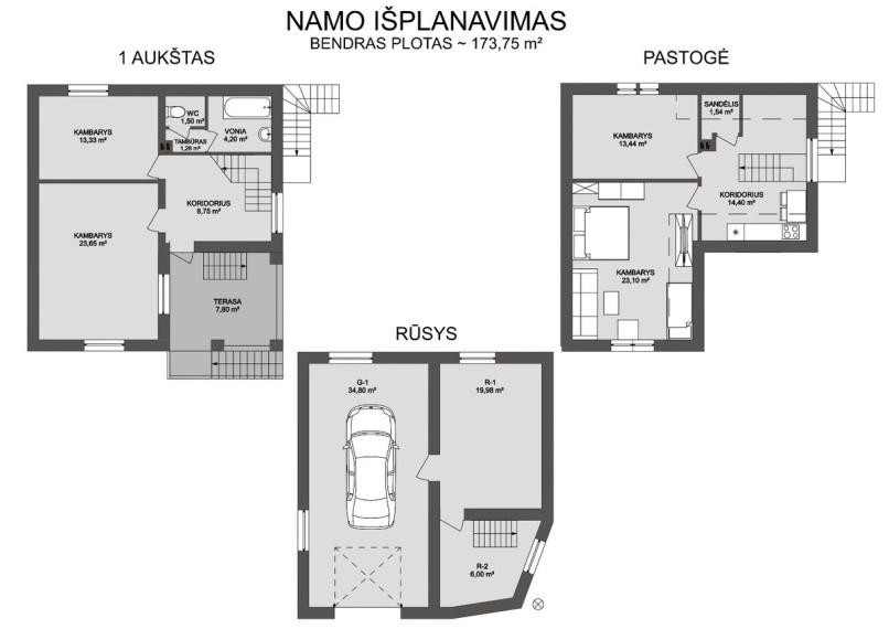 Parduodamas namas Saulėlydžio g., Palangos m., Palangos m. sav., 349.76 m2 ploto, 2 aukštai 20
