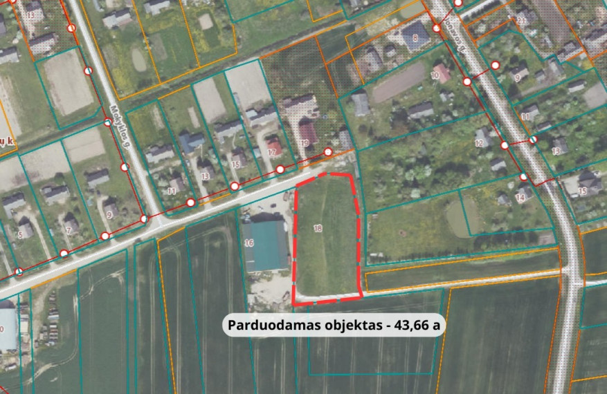 Parduodamas  sklypas Miško g., Bukonių k., Jonavos r. sav., 43.66 a ploto 1