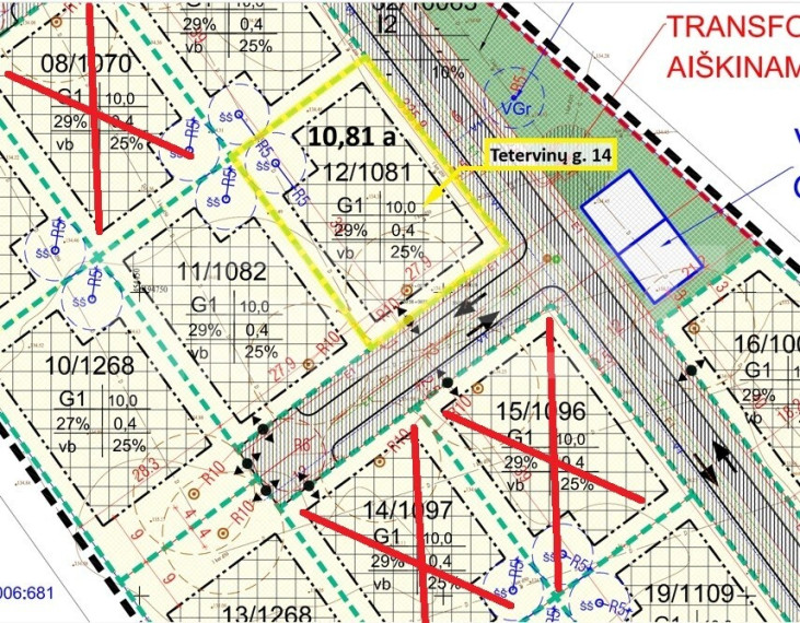 Parduodamas namų valdos paskirties sklypas Tetervinų g., Gegužių k., Šiaulių r. sav., 10.81 a ploto 5